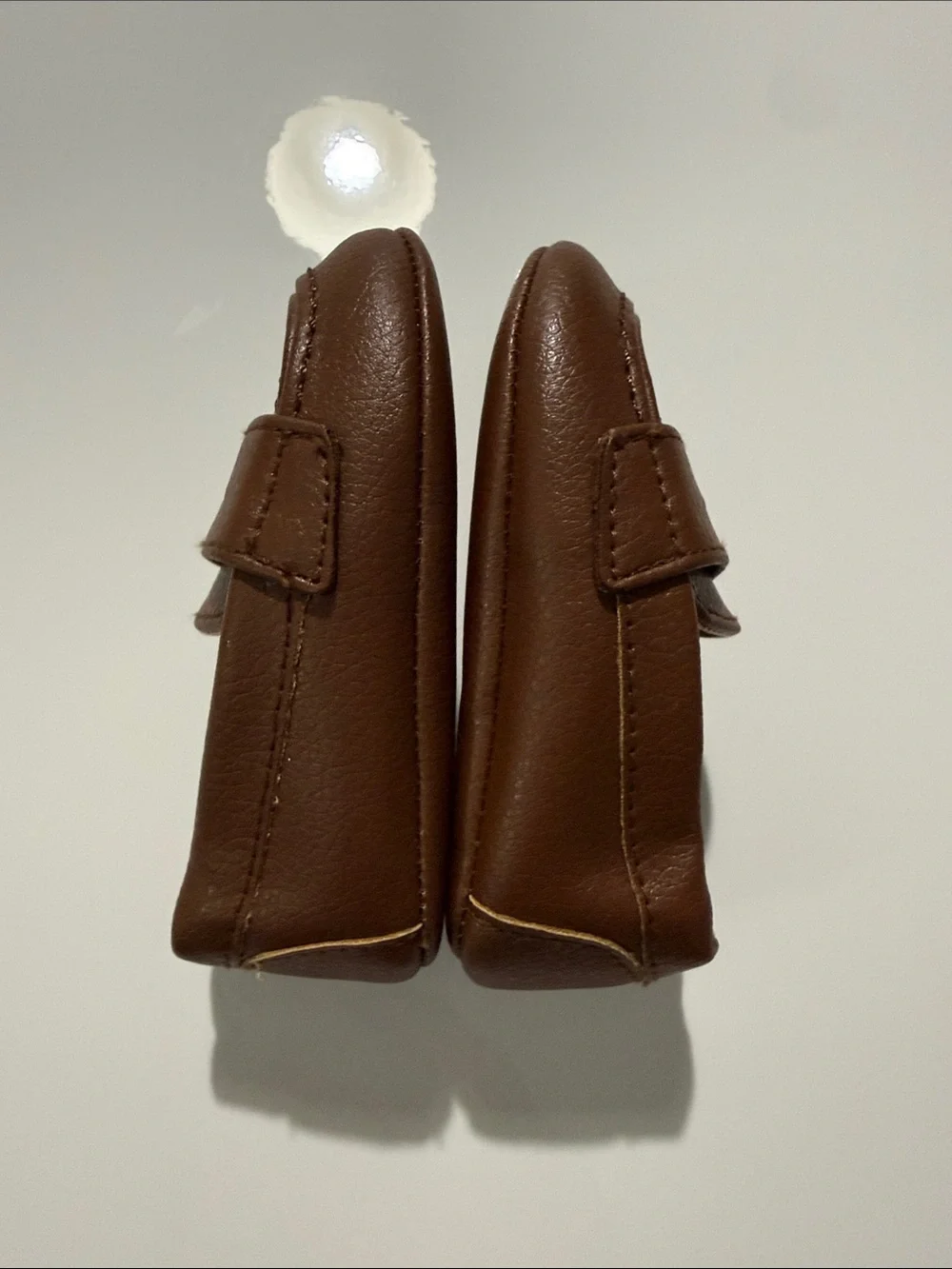 Janie and Jack leather baby Penny Loafer size 3-6 months in color brown